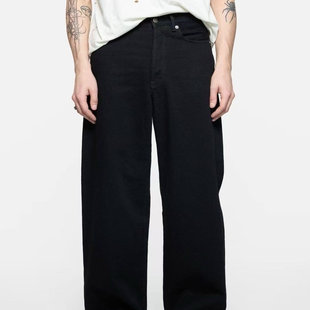 长期主义 自主AC风格 25SS 1981M纯黑色宽松休闲长裤牛仔裤男