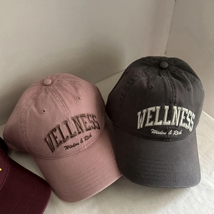 气显脸小高品质鸭舌帽遮阳帽潮复古美式棒球帽软顶红色粉色灰色洋