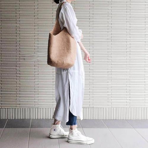 日本手工拉菲草女士韩国单肩包