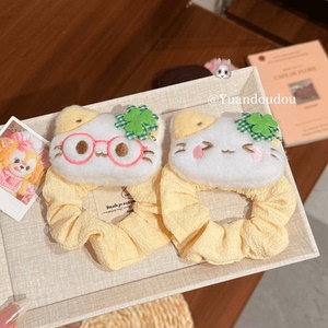 四叶草幸运小猫发圈发绳表情猫