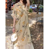 日常新中式 仙女禅茶服旗袍上衣显瘦半身裙今年流行两件套 国风套装