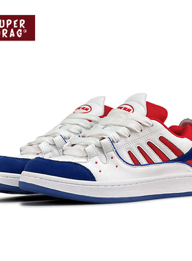 超拽SUPERDRAG 面包鞋原创小众白蓝红低帮板鞋男女复古休闲鞋子潮