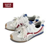 DRAG 阿甘鞋 蕾丝双带镂空花边鞋 超拽SUPER 带时尚 爆款 百搭休闲鞋