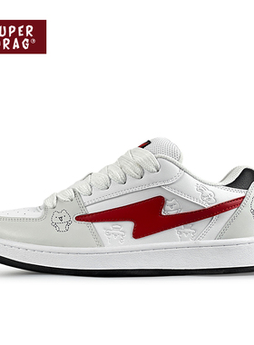 超拽SUPER DRAG 新款闪电校园风休闲面包鞋时尚百搭小众低帮板鞋