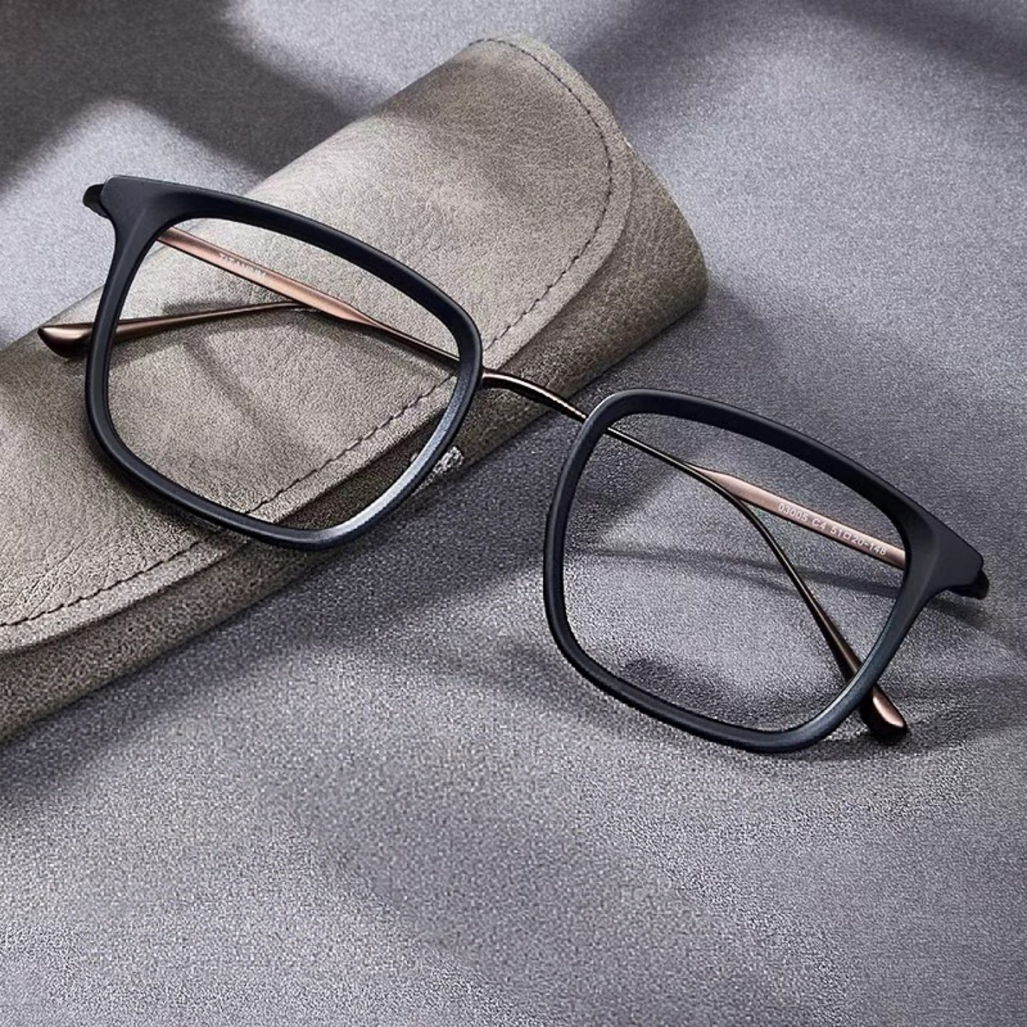 纯钛方形眼镜框男商务复古文艺超轻全框防蓝光配近视度数镜架黑色