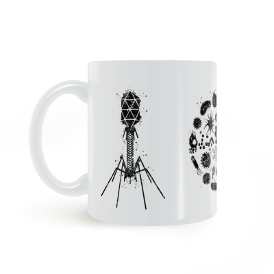 Bacteriophage 噬菌体大肠杆菌细菌学校生物学系学生马克杯喝水杯