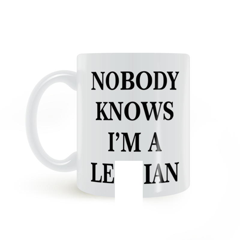 NOBODY KNOWS I'M A girl girl没有人知道我是女女马克杯陶瓷杯子