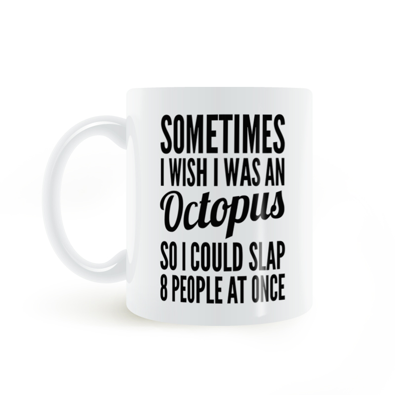 有时想扇他一巴掌马克杯