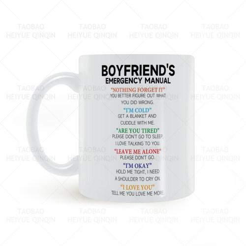 BOYFRIEND'S EMERGENCY MANUAL男朋友的急救手册 对象 马克杯陶瓷