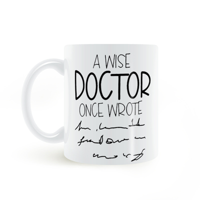 聪明的医生一旦写字马克杯