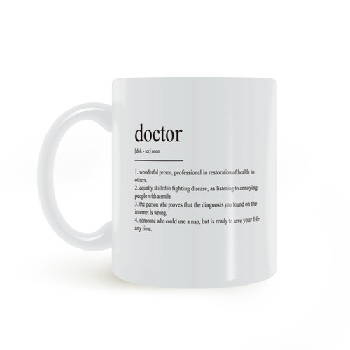Doctor Definition mug医生的定义马克杯陶瓷白色杯子水杯送礼