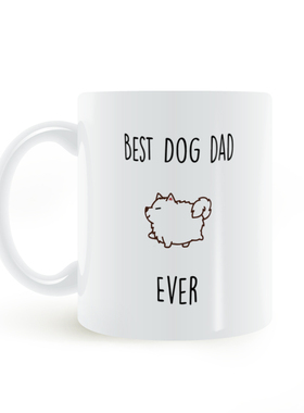 Samoyed Best Dog Dad Ever Mug有史以来好好的狗爸萨摩耶马克杯