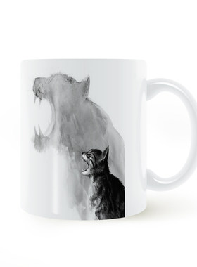 Cat-or-Tiger-Beast-Roar-Mug-小猫的外表内心是老虎?马克杯杯子