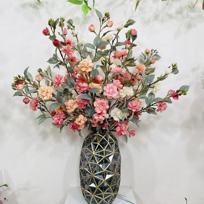 仿真梨花海棠苹果花枝 假花野山茶花绢花插花家居客厅装饰花艺