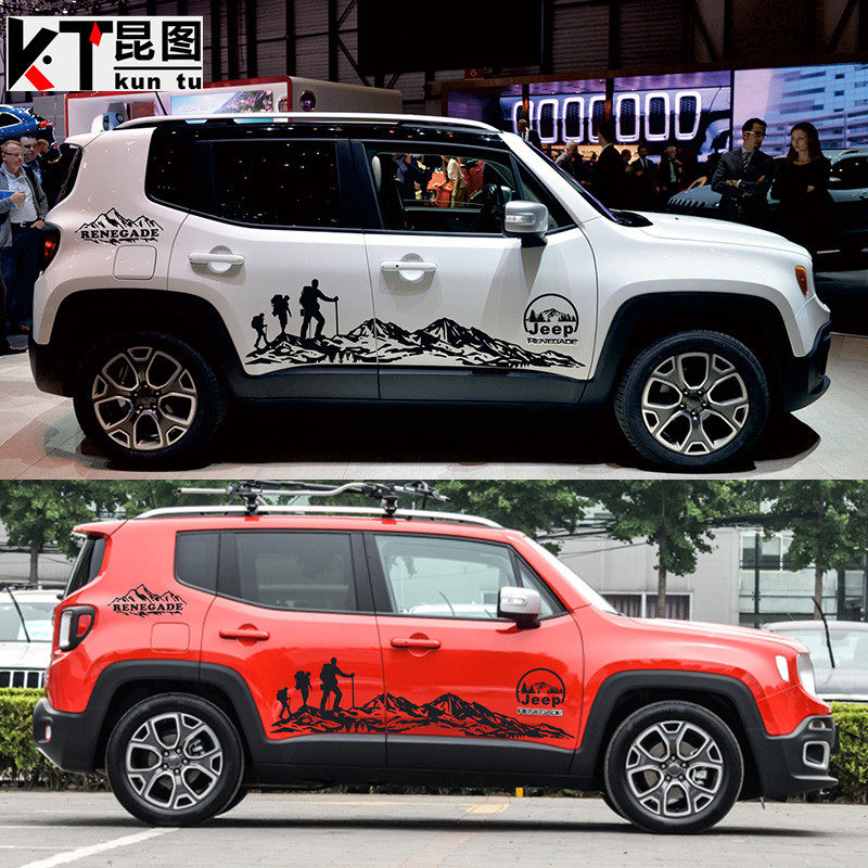 吉普Jeep自由侠车贴拉花 车身汽车贴纸专用装饰改装 牧马人自由光