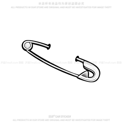 反光车贴创意立体感JDM别针电动车贴个性防水汽车身遮挡刮痕划痕