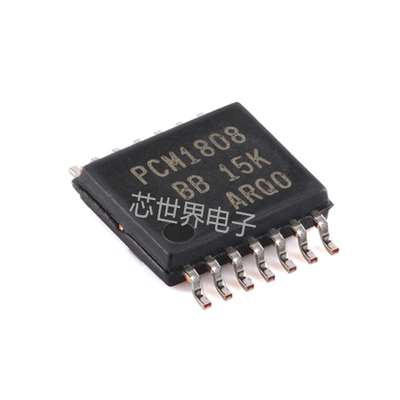 集成电路 贴片PCM1808PWR 封装TSSOP-14 99dB SNR立体声ADC芯片ic