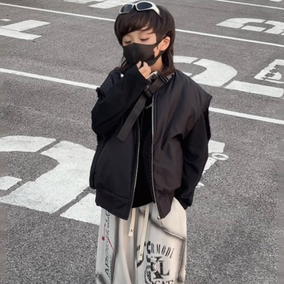 冬季校服神器中大童装双面穿马甲