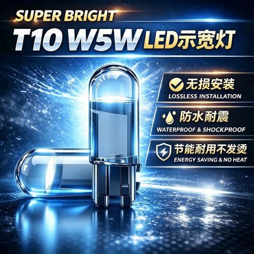 汽车货车通用t10led灯泡改装示宽灯汽车货车12V24V牌照插泡阅读灯