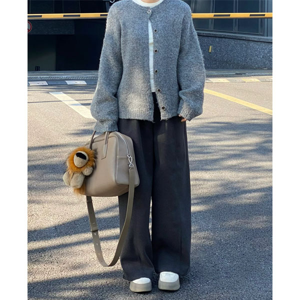 加绒加厚毛呢裤女秋冬今年流行慵懒风爆款弯刀裤梨型身材显瘦裤子