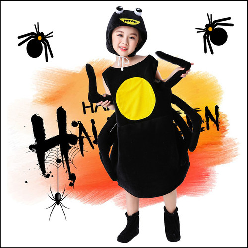 新款万圣节元旦黑蜘蛛超人演出服