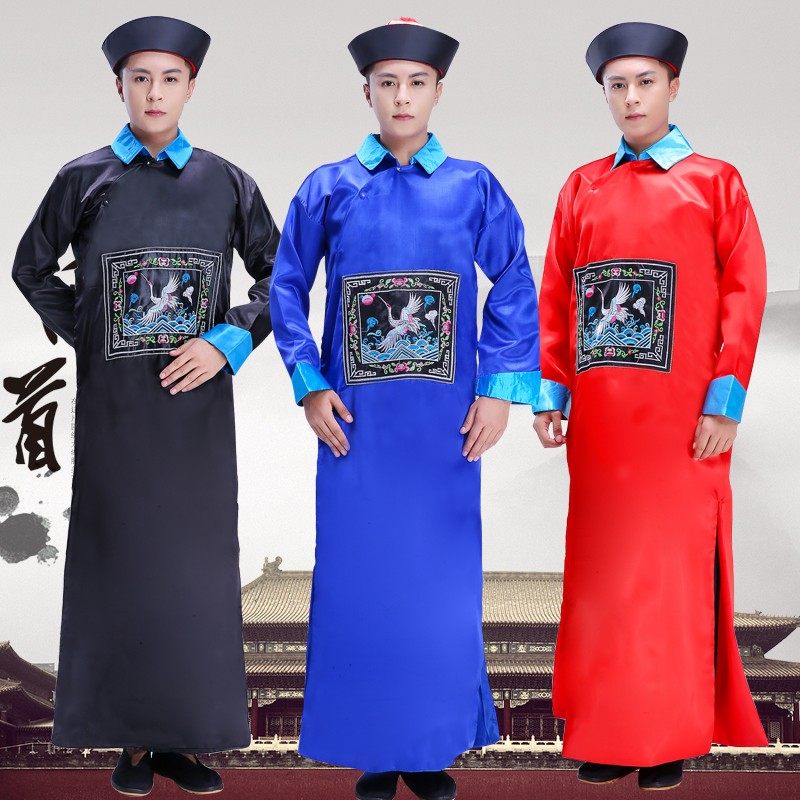 万圣节鬼衣服cospla化妆舞会恐怖官服成人清朝古装男僵尸儿童服装_虎窝淘