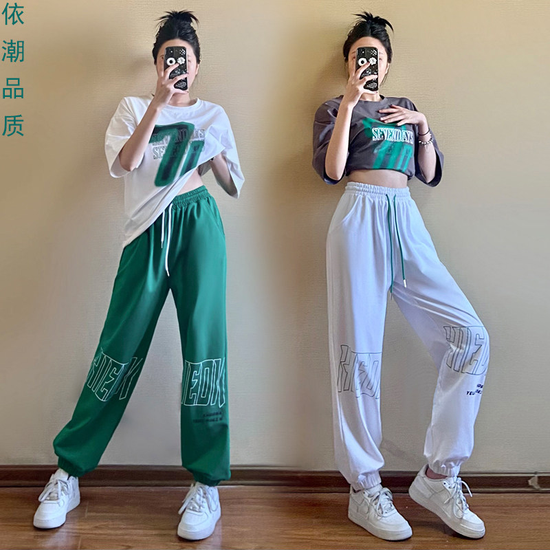 纯棉2026夏季爵士舞运动套装港风