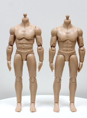 1/12男款素体兵人人偶模型OBJ BJD关节可动2节腰3节腰12分绘画