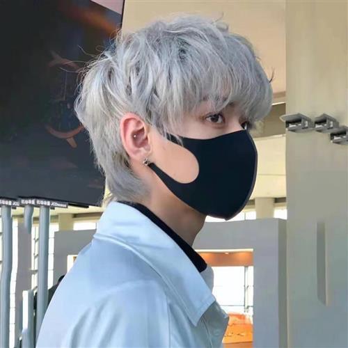 抖音假发男款帅气薄款男发型男生微分碎盖短发齐刘海韩版帅气男士