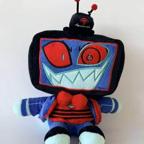 爆款跨境新品25cm Hazbin Hotel极恶老大小丑毛绒玩具地狱客栈公