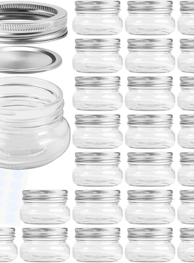 【梅森生活家】4oz美式梅森罐透明玻璃密封罐早餐酸奶燕麦杯带盖