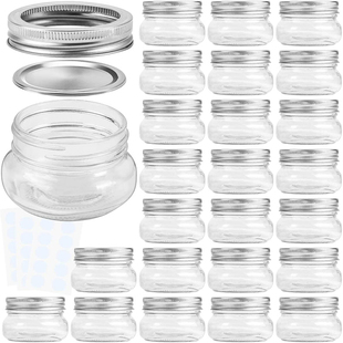 梅森罐透明玻璃密封罐早餐酸奶燕麦杯带盖 4oz美式 梅森生活家