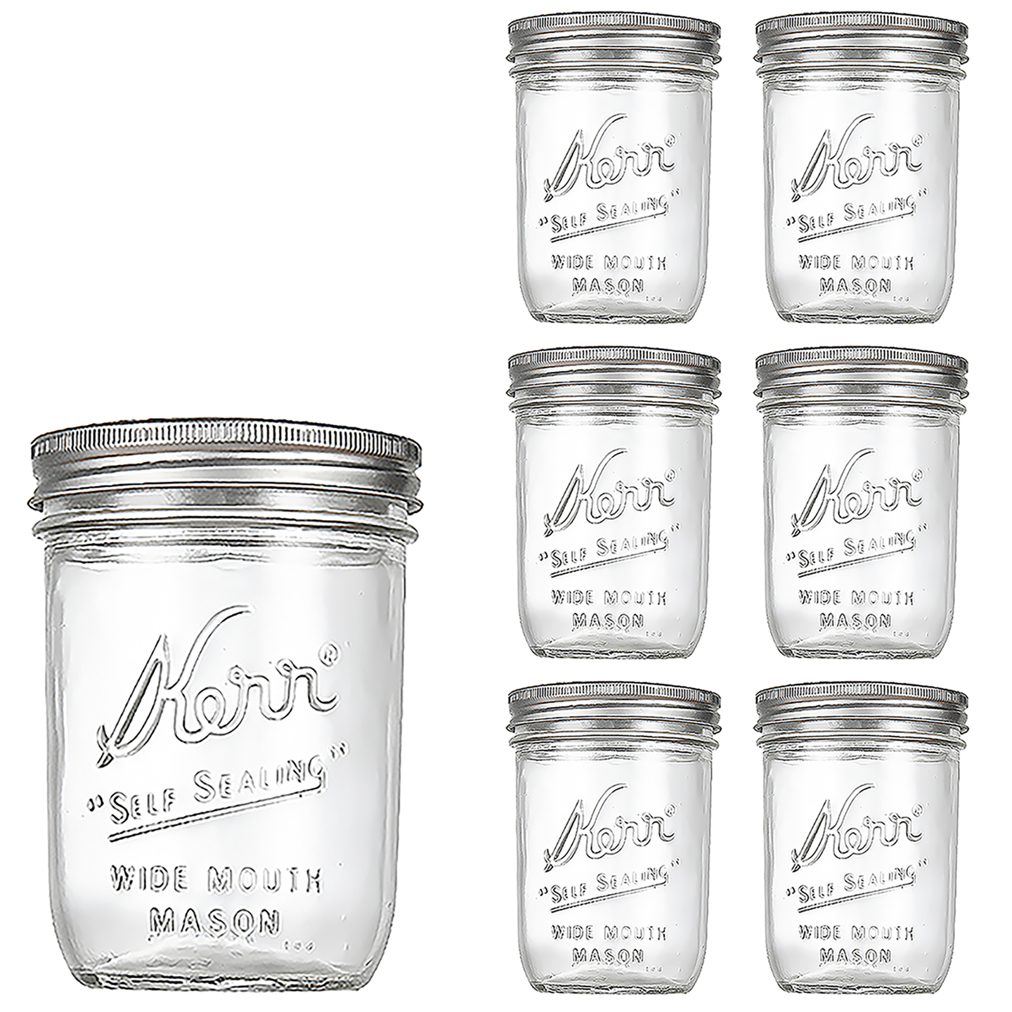 【梅森生活家】美国kerr梅森罐16oz宽口玻璃密封罐沙拉酸奶燕麦杯