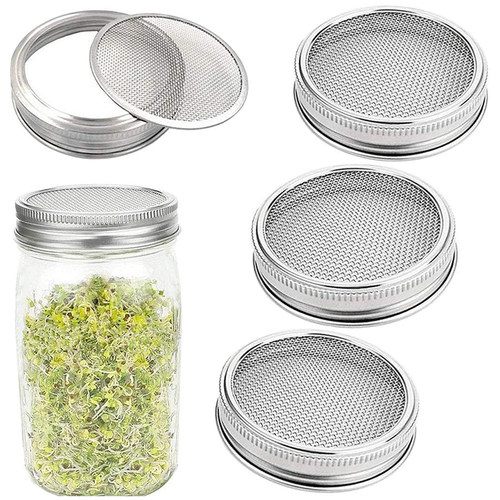 【梅森生活家】mason jar plastic lids梅森罐不锈钢发芽盖子滤网
