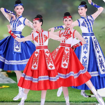 新款蒙古族表演服装女少