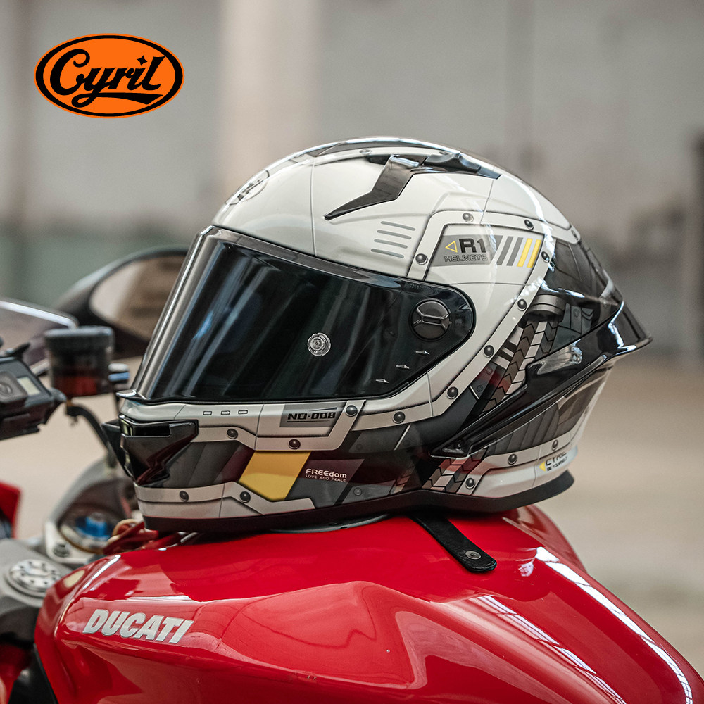 CYRIL赛罗头盔摩托车大尾翼全盔四季男女机车赛车专用秋季安全帽