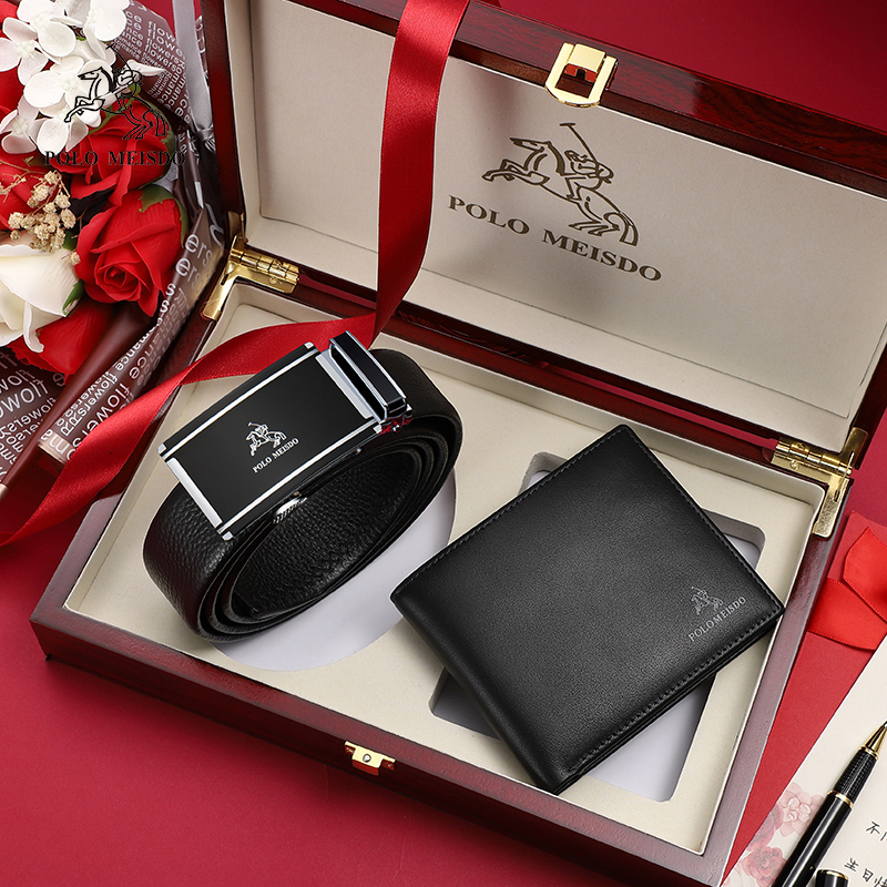 腰带英国保罗钱包男士真皮皮带礼盒装2024新款奢侈品钱夹朋友礼物