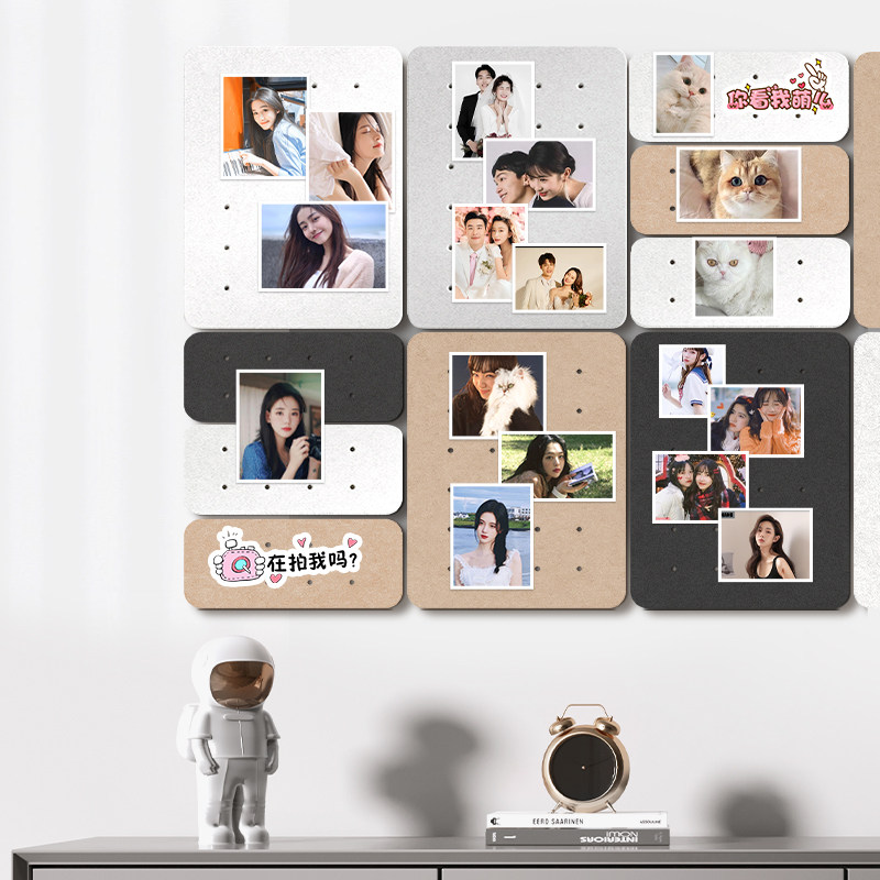 ins毛毡板软木板照片墙组合背景墙留言板墙面装饰墙贴自粘记事板
