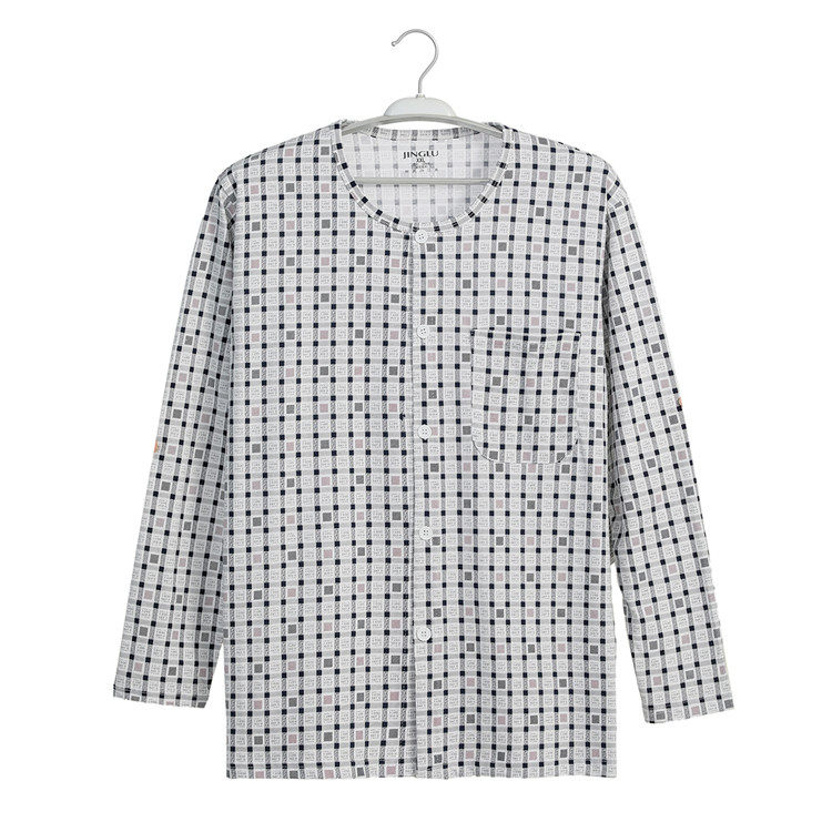 新款春秋夏季全棉男士純棉單件上衣長袖睡衣夏天中老年家居服寬松在類目 女士內衣/男士內衣/家居服, 睡衣上裝中 - 來自Buy2taobao.com提供專業的淘寶代購服務