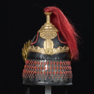 缀甲堂凤翅盔兜鍪 甲胄配件 招财摆件装饰品纯黄铜