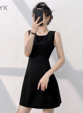 赫本风晚礼服2025新款春夏高级感生日宴会连衣裙日常可穿小礼服女