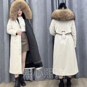 可拆卸獭兔毛内胆皮草长款 脚踝款 派克服女25款 貉子大毛领过膝大衣