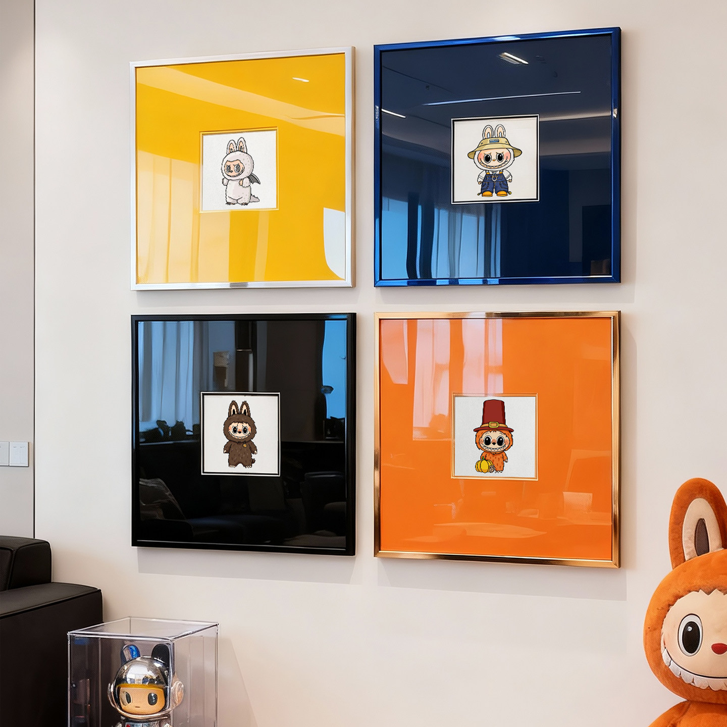 多巴胺画框DIY装饰画框ins风装裱空框多色铝合金相框彩色镜框定制