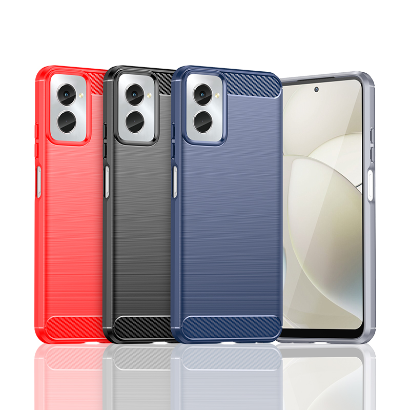 适用Moto G Power 5G 2024手机壳XT2415V简约拉丝碳纤维纹防滑防指纹全包边防摔保护套软壳