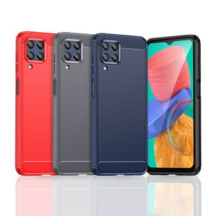 M336K简约纯色拉丝防滑防摔保护套软壳 适用三星GalaxyM33手机壳三星M33 Jump2