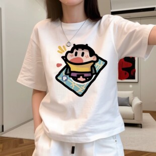 大牌外贸清仓捡漏专柜撤回~大牌纯棉短袖T恤男女宽松情侣装ins潮