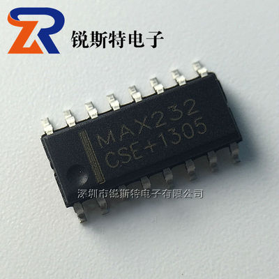 MAX232CSE MAX232ESE MAX232 贴片 SOP16 RS-232驱动器 +5V供电