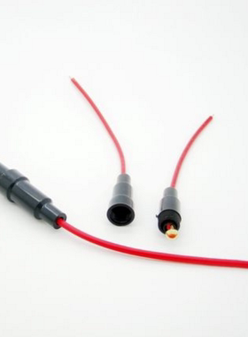 6x30mm保险管座 玻璃管保险丝套 接线式保险管盒 带粗线长22~24CM