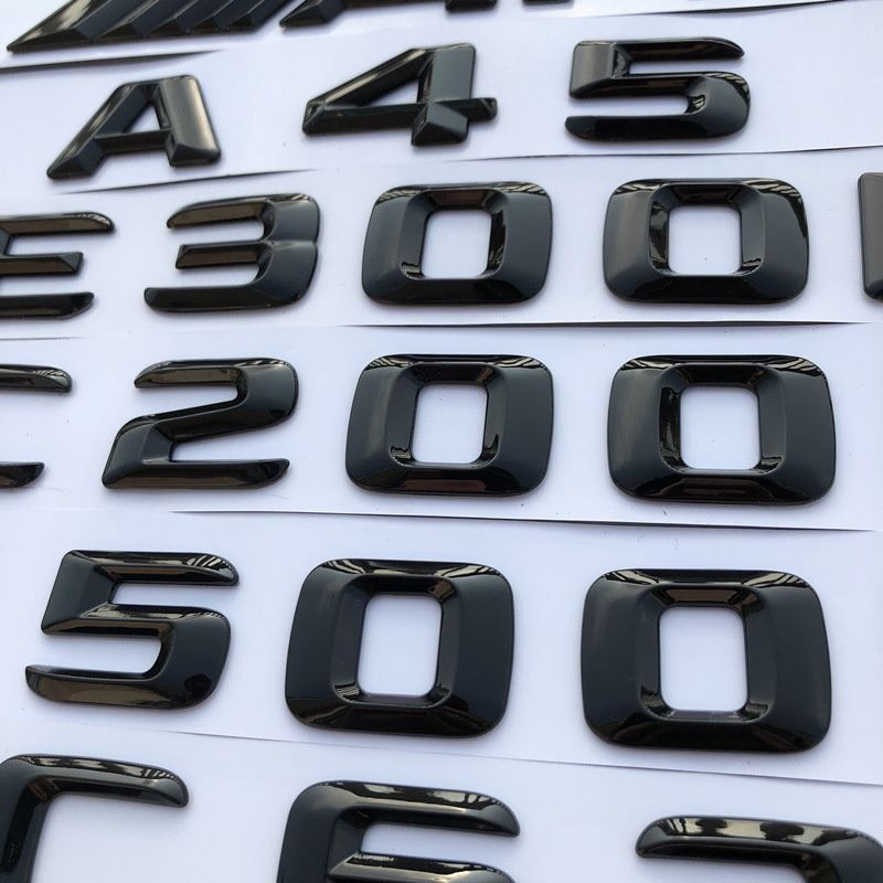 适用于14-16款奔驰字标A45 C63改装车标AMG标志C200L小四驱标