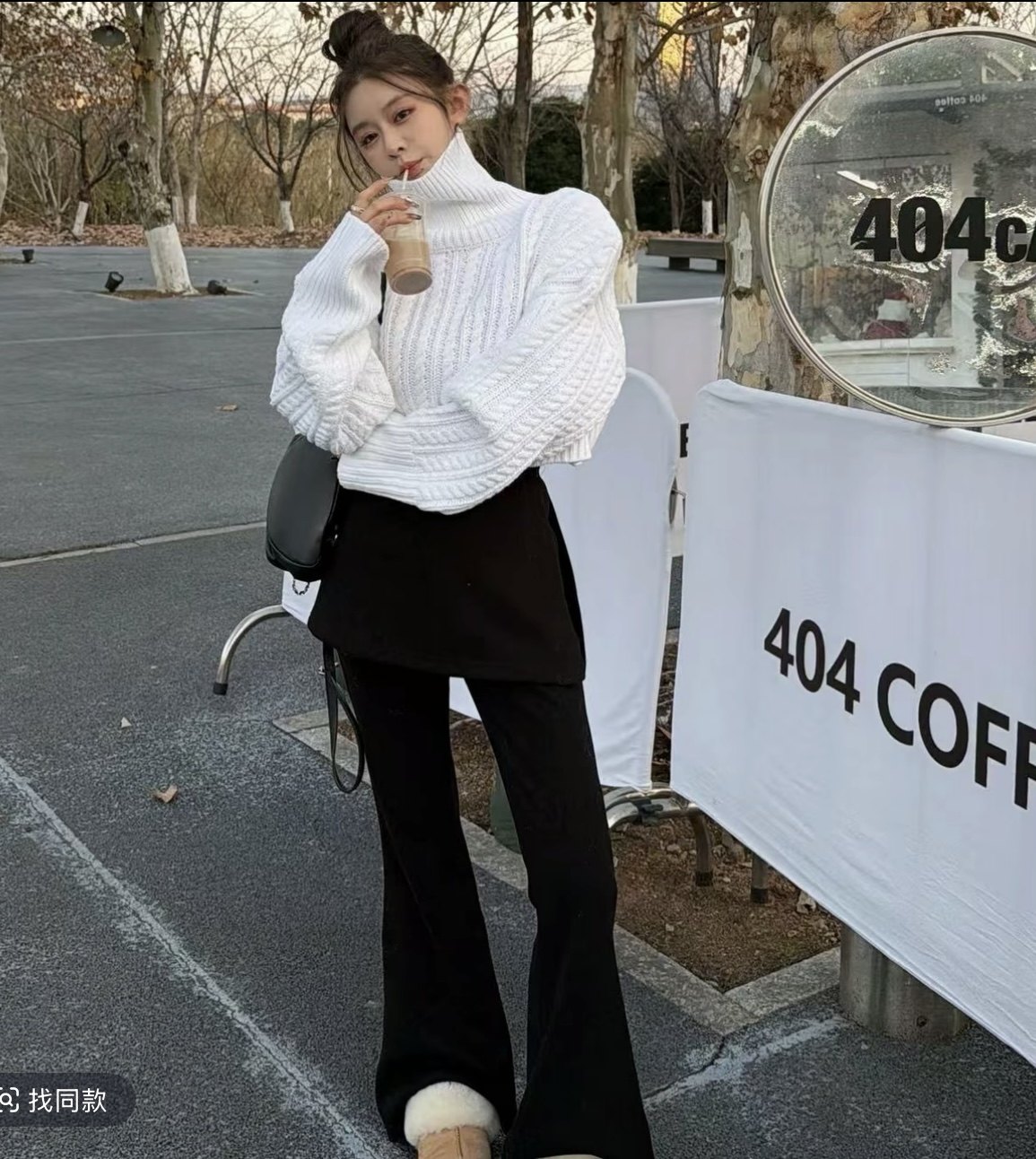 冬日恋曲高领麻花短款毛衣女2025冬季新款韩版宽松百搭针织衫上衣,女装/女士精品,毛衣,淘宝优惠券,粉丝福利购,淘宝优惠卷